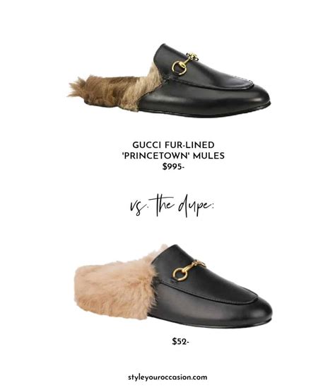 fur lined gucci loafers dupes|gucci loafer mules.